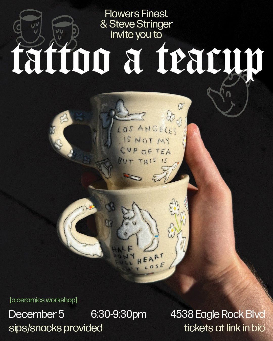 Tattoo a Teacup - Ceramics painting with Steve Stringer