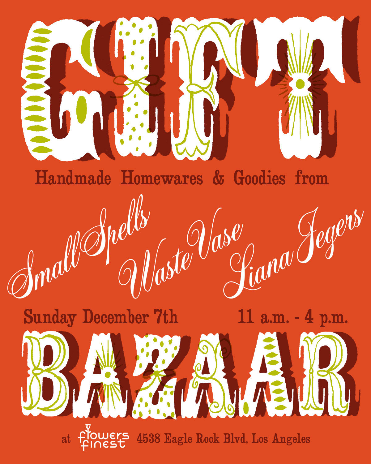 GIFT BAZAAR with Small Spells, Waste Vase, and Liana Jegers